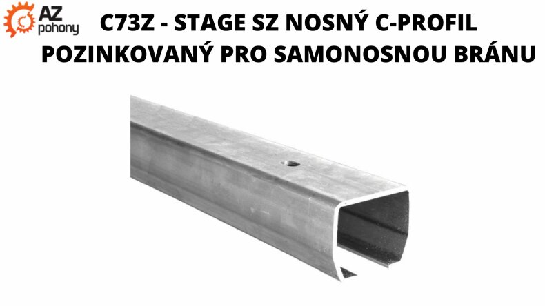 C73Z - STAGE SZ NOSNÝ C-PROFIL POZINKOVANÝ PRO SAMONOSNOU BRÁNU